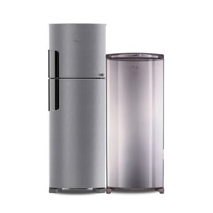 Heladera Whirlpool Top Mount 386 Lts y Freezer Vertical 231 Lts