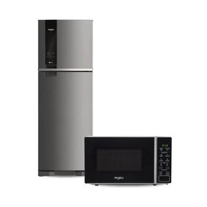 Heladera Whirlpool Top Mount 375 Lts y Microondas 20 Lts