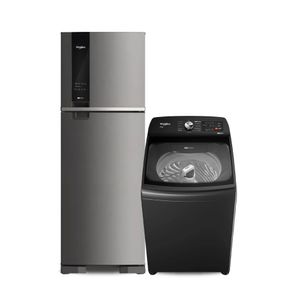 Heladera Whirlpool Top Mount 375 Lts y Lavarropas Carga Superior 9 Kg