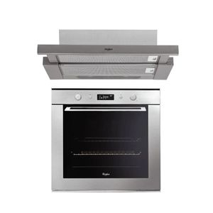 Campana Whirlpool 60 Cm Telescopica y Horno Empotrable Eléctrico 60 Cm