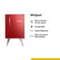 Heladera Whirlpool Retro Roja 80 / 76 Lts